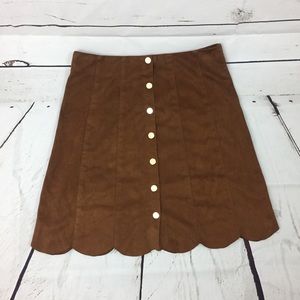 Suede skirt